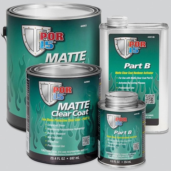 Por-15 MATTE Clear Coat is a premium quality 2-part waterborne coating. Quart 44904 - main